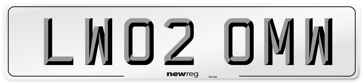 LW02 OMW Number Plate from New Reg